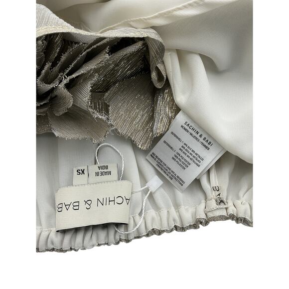 Sachin And Babi 'Valentina' Silver Gown Size XS - Picture 4 of 4